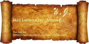 Wallenstein József névjegykártya