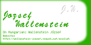 jozsef wallenstein business card